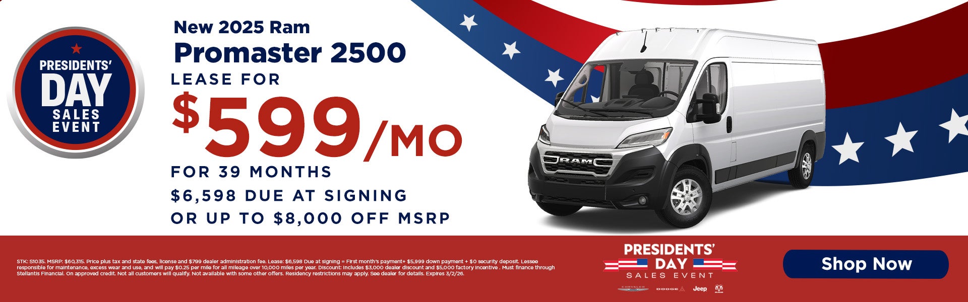 New 2025 Ram ProMaster 2500